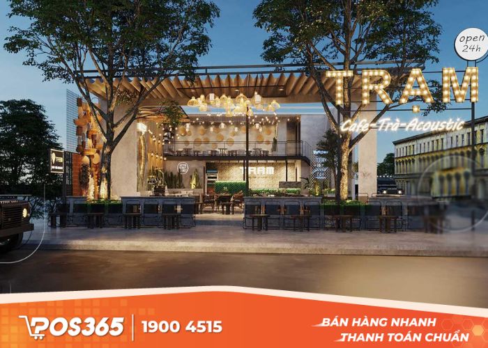 Biển hiệu quán cafe sân vườn