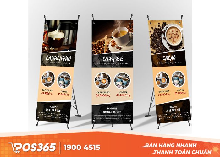 Mẫu bảng hiệu quán cafe đứng