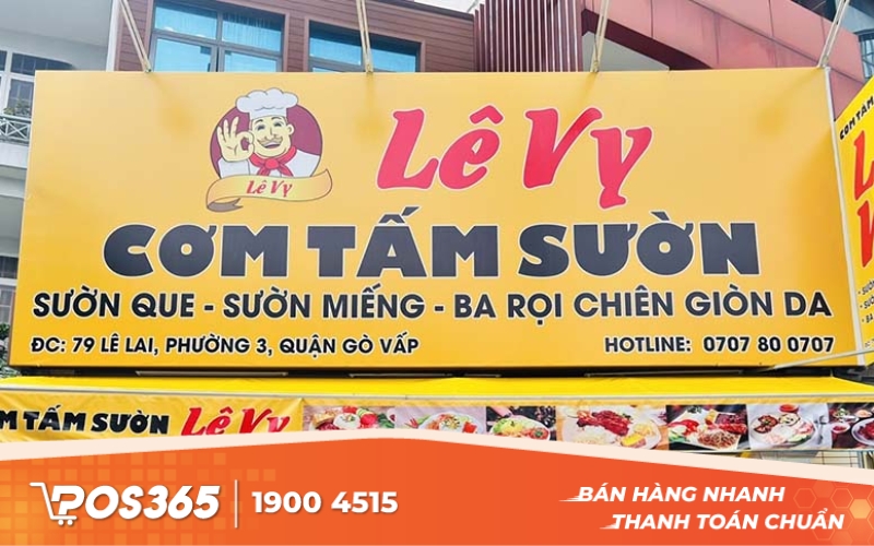 Bảng hiệu quán cơm hiện đại