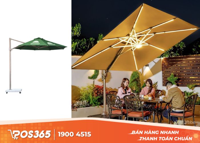 Dù lệch tâm nghiêng xoay 360 độ linh hoạt