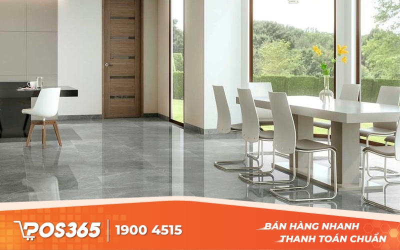 Gạch lát quán cafe vân đá