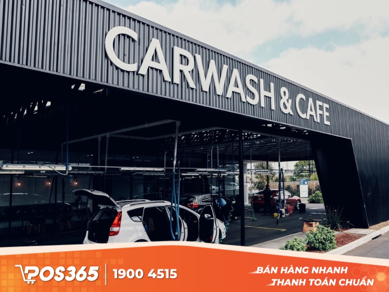 Mô hình cafe kết hợp rửa xe