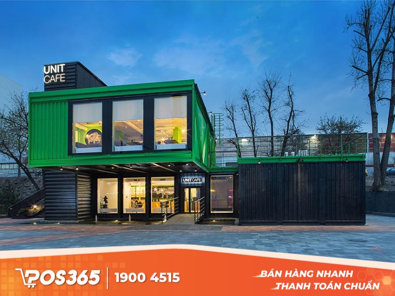 Mô hình cafe độc đáo container