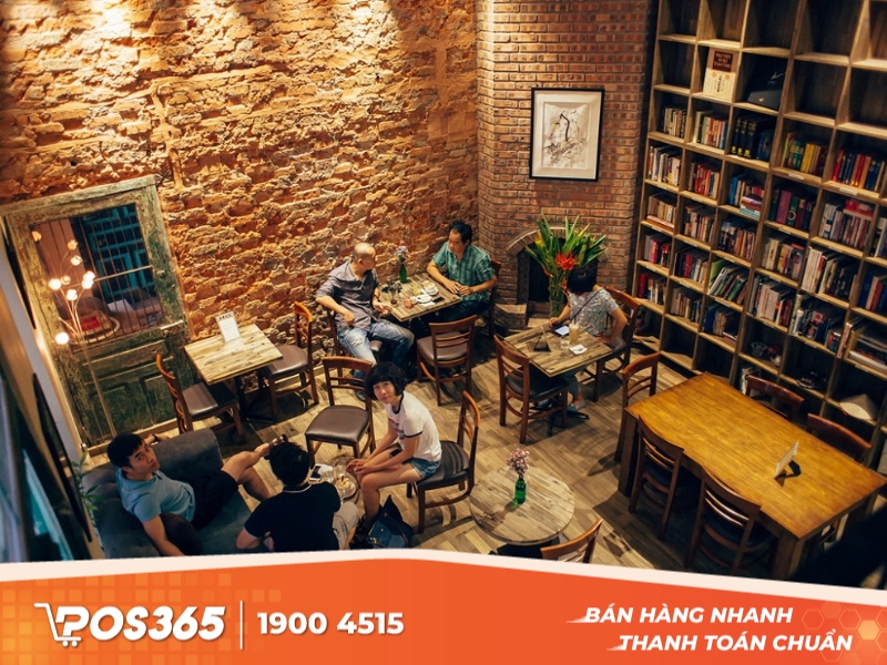 Mô hình quán cafe sách, thư viện nhỏ