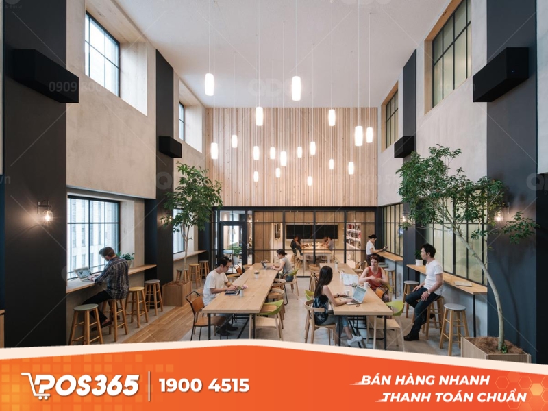 Khái niệm quán cafe kết hợp văn phòng