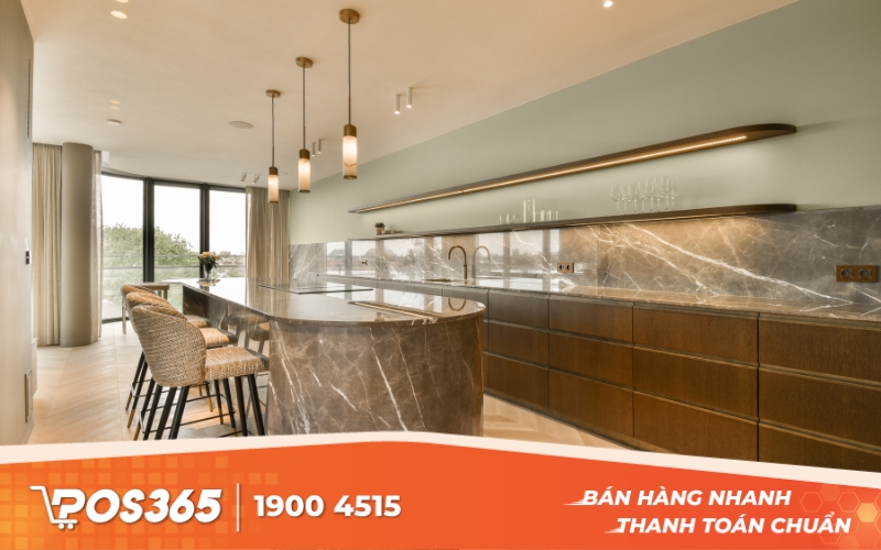 Quầy bar trát xi măng đơn giản