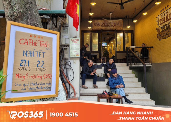 Quán Thái bình yên, mộc mạc