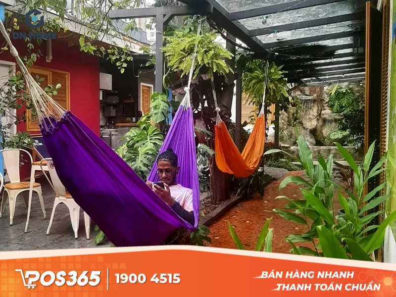 Thiết kế cà phê võng theo kiểu Tropical