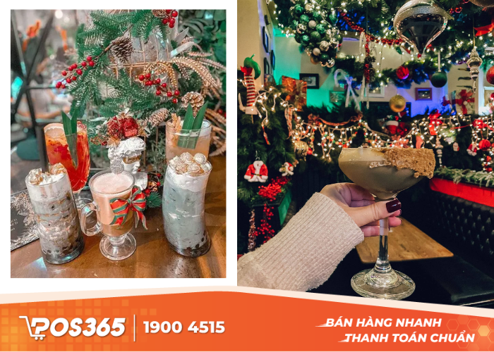 Trang trí ly đồ uống theo phong cách giáng sinh