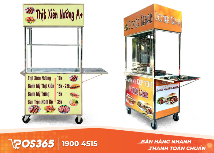 Cấu tạo chung của xe bán bánh mì thịt nướng