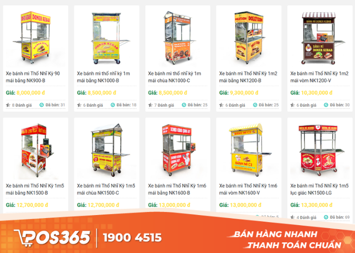 Giá xe bán bánh mì xe đẩy hiện nay