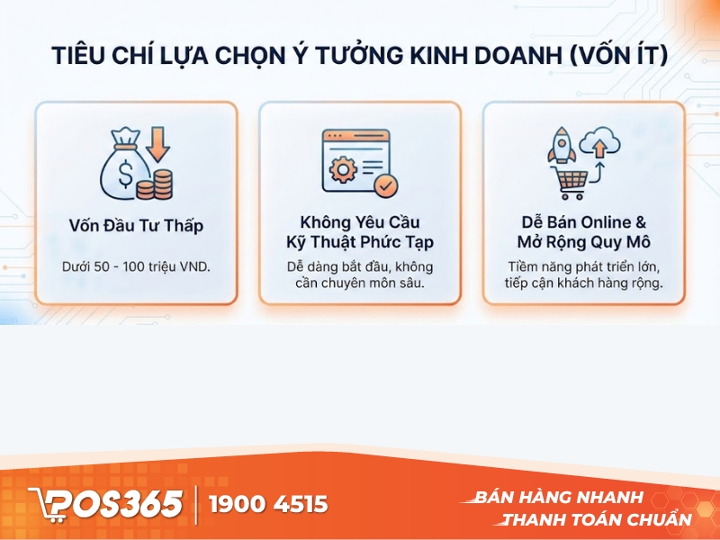 Tiêu chí lựa chọn ý tưởng kinh doanh cho người khởi nghiệp vốn ít