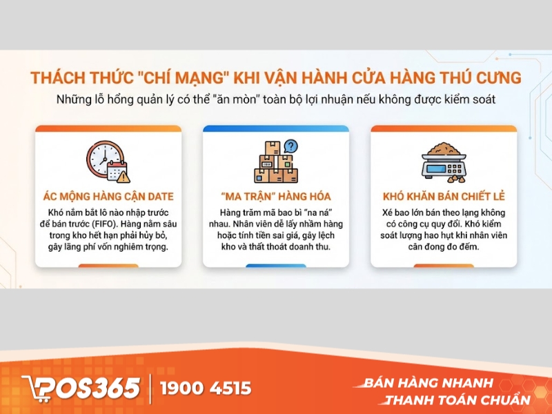 Thách thức "chí mạng" khi vận hành cửa hàng thức ăn chó mèo