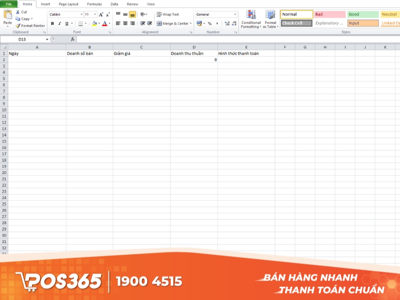 Mẫu báo cáo doanh thu theo thời gian