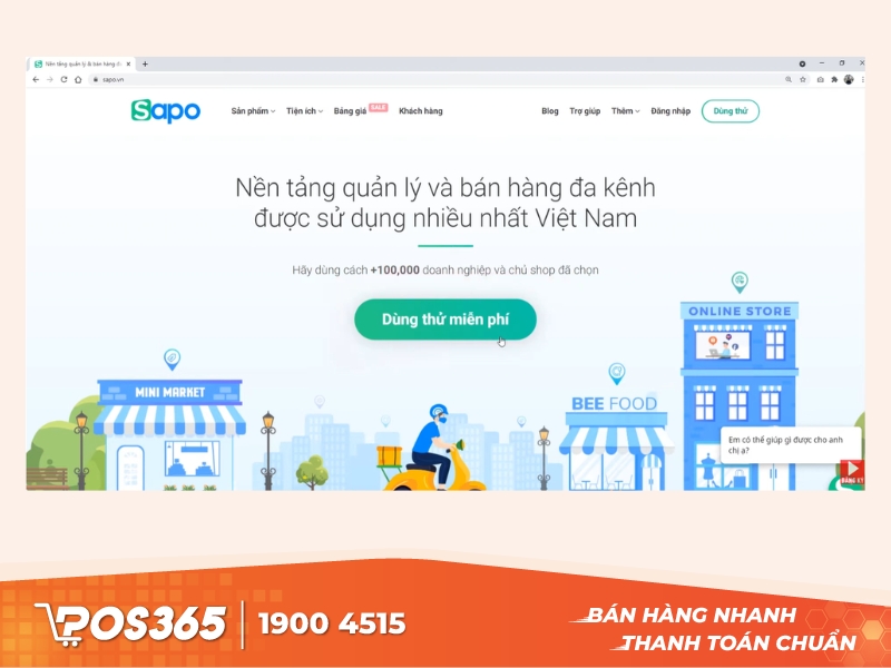 Tại trang chủ, chọn nút “Đăng ký miễn phí”