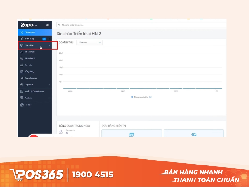 Bước 2: Vào Sản phẩm → Danh sách sản phẩm