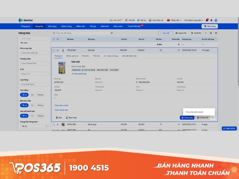 Cập nhật và chỉnh sửa thông tin
