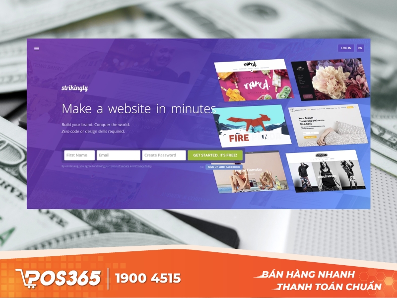 Strikingly - Nền tảng tạo website bán hàng miễn phí one-page