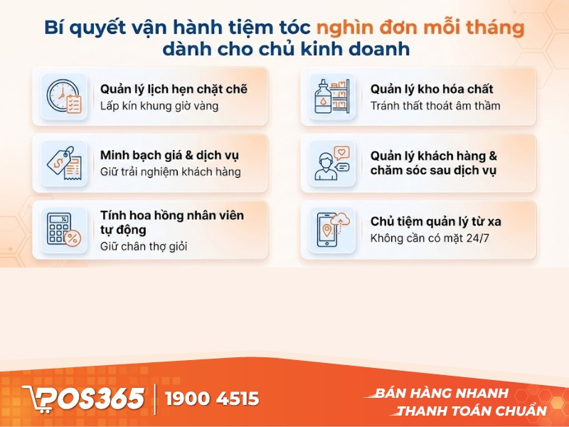 Bí quyết vận hành tiệm tóc nghìn đơn mỗi tháng dành cho chủ kinh doanh