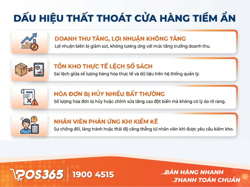 Dấu hiệu cho thấy cửa hàng đang bị thất thoát mà chủ không biết
