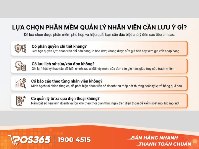 Lựa chọn phần mềm quản lý nhân viên cần lưu ý gì?