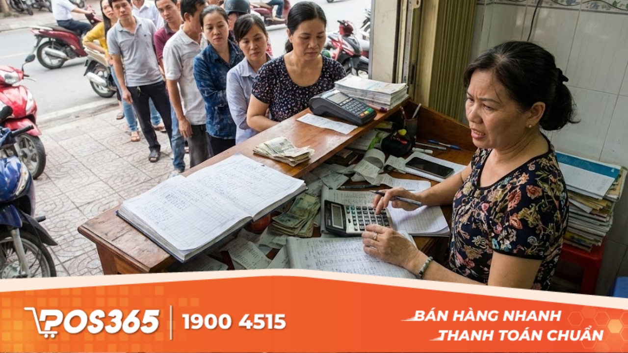 Quản lý thu ngân bằng sổ sách có còn phù hợp khi cửa hàng đông khách?