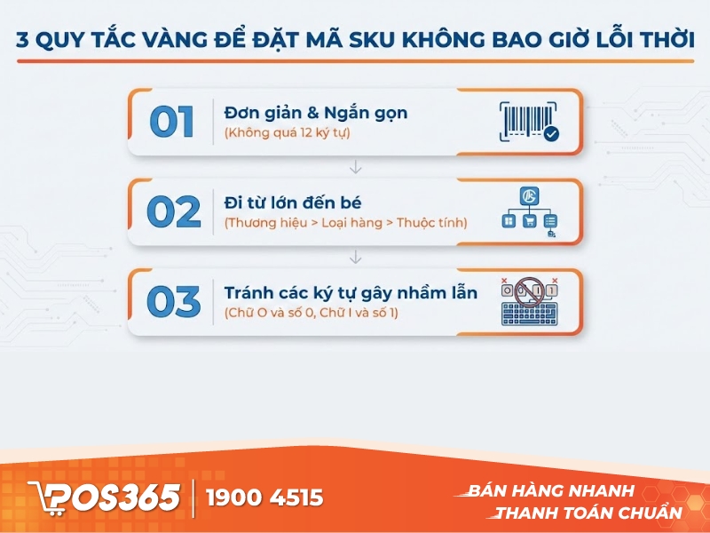 3 Quy tắc vàng để đặt mã SKU không bao giờ lỗi thời