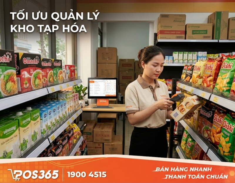 Ứng dụng POS365 v&agrave;o quản l&yacute; kho tạp h&oacute;a