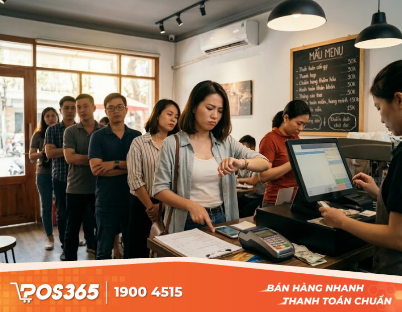 Kh&aacute;ch h&agrave;ng mất ki&ecirc;n nhẫn v&igrave; phải chờ đợi