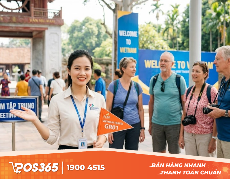 Khách đoàn du lịch thường được dẫn dắt bởi ai?