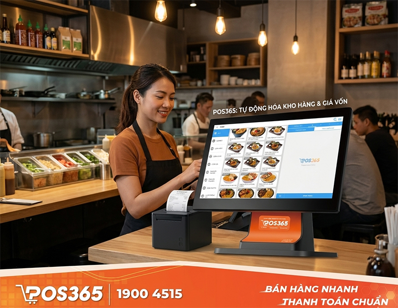 Phần mềm quản lý bán hàng POS365 tự động hóa giá vốn và trừ kho