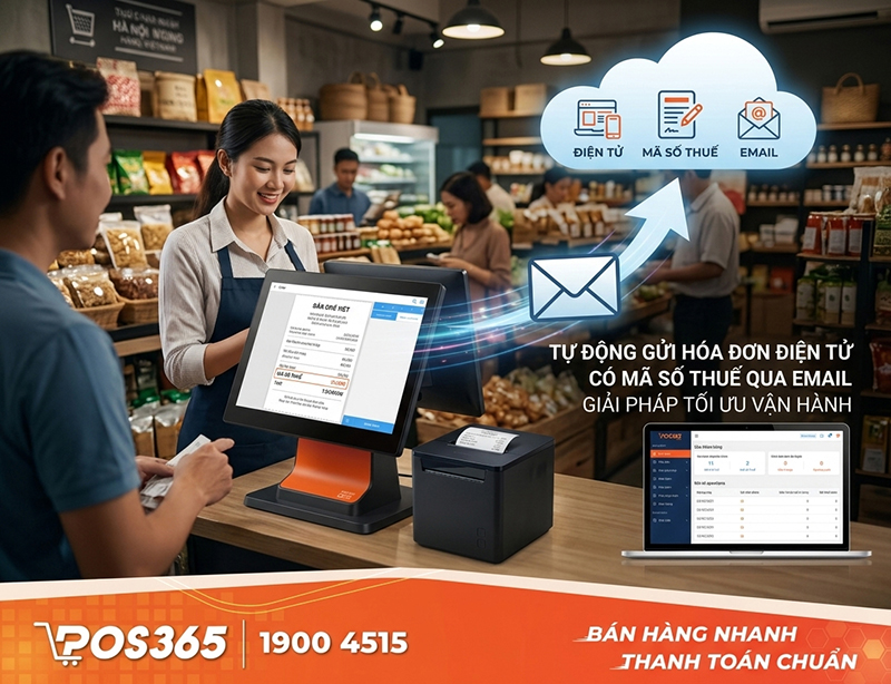 Tự động gửi hóa đơn điện tử chứa mã số thuế qua Email: Giải pháp tối ưu vận hành cho cửa hàng