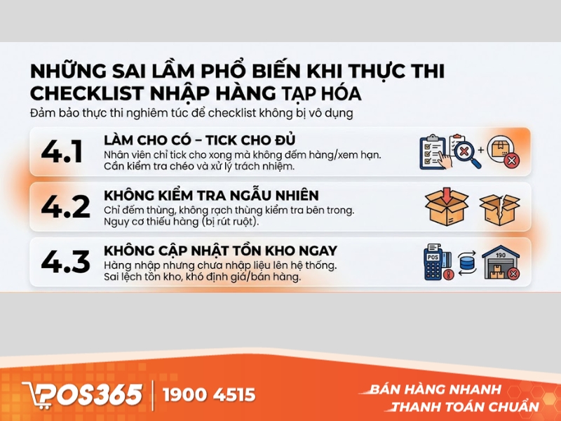 Những lỗi thường gặp dù đã có checklist
