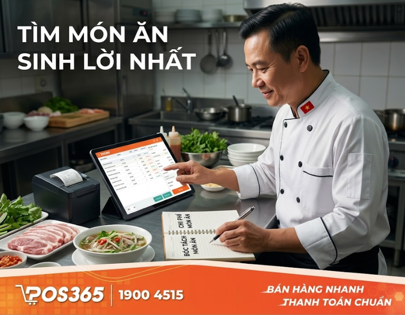 Công thức bóc tách chi phí để tìm ra món ăn sinh lời nhất