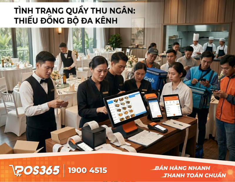 Tình trạng quầy thu ngân khi bán hàng đa kênh thiếu đồng bộ