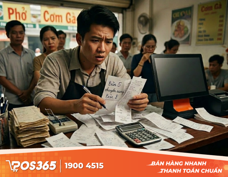 Rủi ro khi xử l&yacute; chuyển b&agrave;n, chia h&oacute;a đơn theo c&aacute;ch thủ c&ocirc;ng