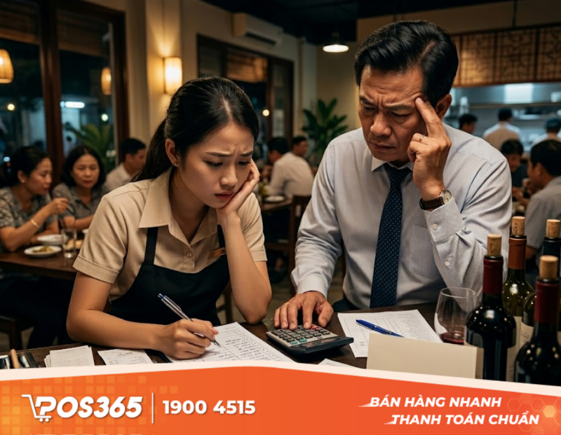 Nỗi khổ của thu ngân và quản lý khi cộng phí Corkage bằng tay