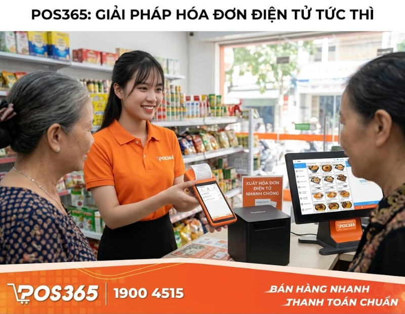 Phần mềm quản lý bán hàng POS365 xuất hóa đơn điện tử nhanh chóng