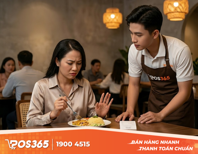 Kịch bản xử lý sự cố đồ ăn không hợp khẩu vị (Đồ dở, nguội, mặn)