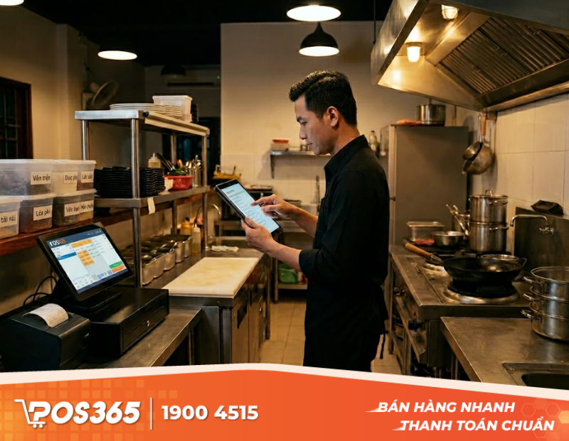 Lưu vết sự cố và rà soát quy trình bếp sau ca làm việc