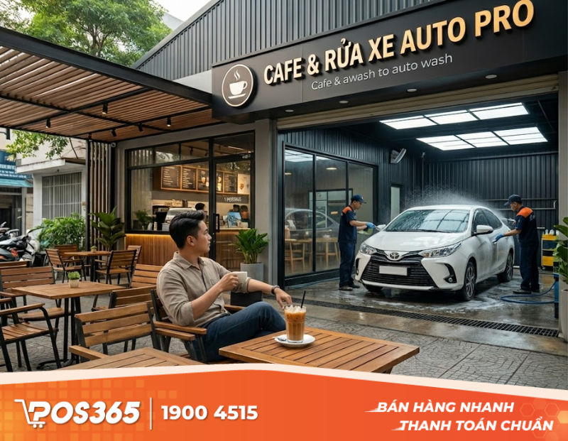 Tại sao mô hình cafe rửa xe lại mang đến biên lợi nhuận cao?