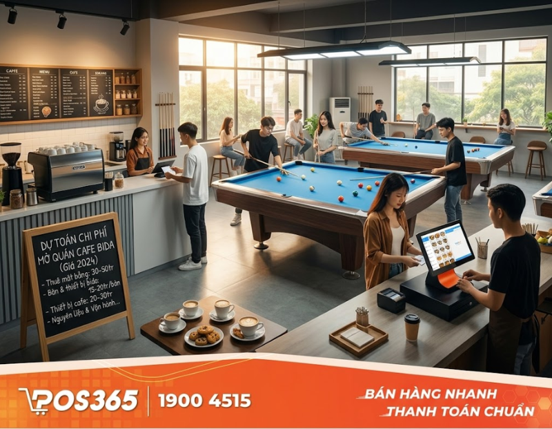 L&ecirc;n dự to&aacute;n chi ph&iacute; mở qu&aacute;n cafe bida (Cập nhật mức gi&aacute; thị trường)