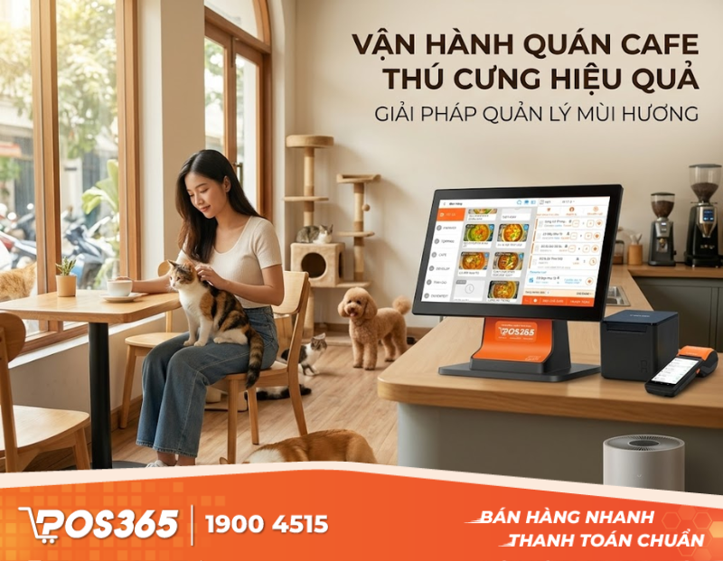 Mô hình quán cafe thú cưng (Chó, Mèo): Rủi ro mùi hương và cách vận hành