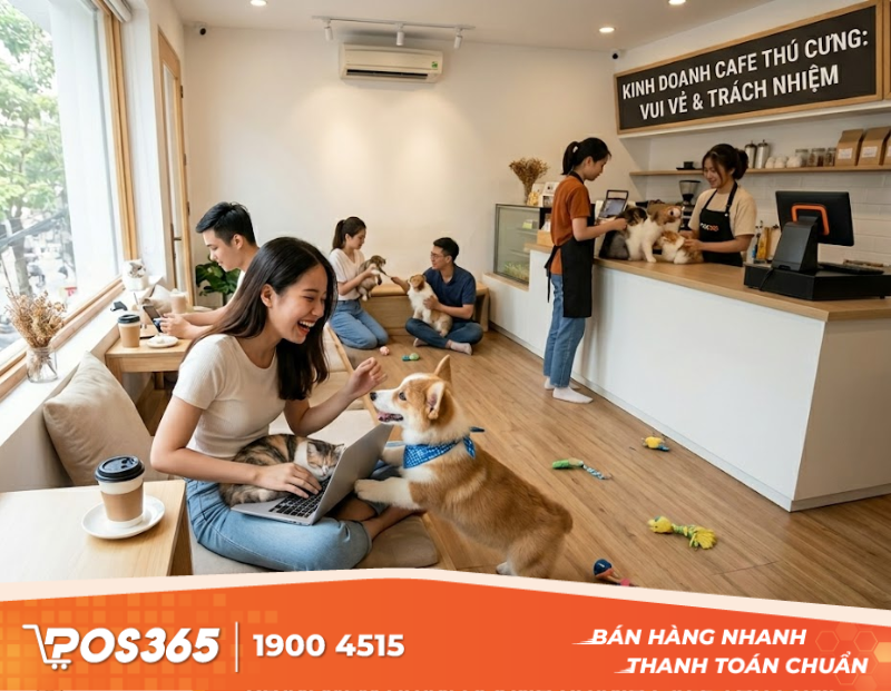 Sức h&uacute;t v&agrave; mặt tr&aacute;i của m&ocirc; h&igrave;nh kinh doanh cafe th&uacute; cưng