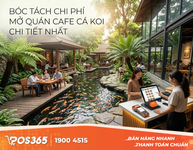 B&oacute;c t&aacute;ch chi ph&iacute; mở qu&aacute;n cafe c&aacute; Koi chi tiết nhất
