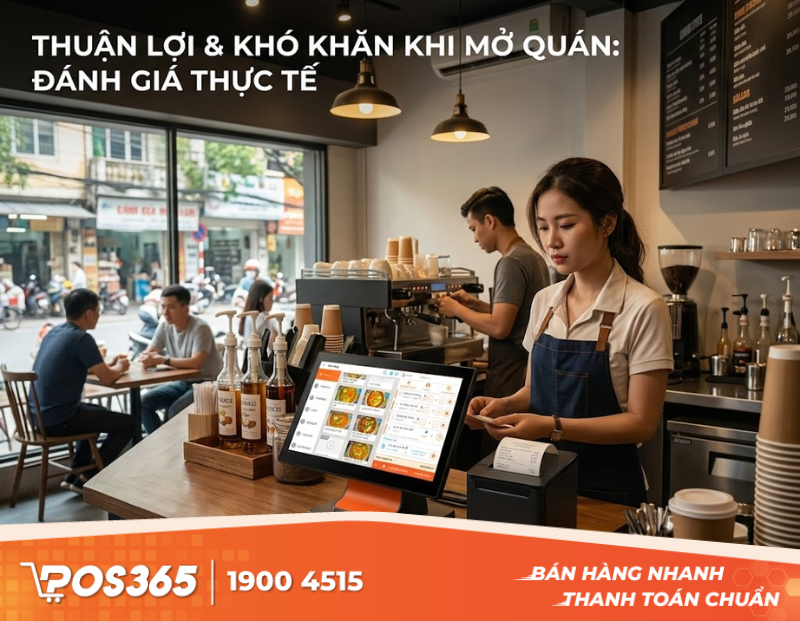 Đánh giá thực tế: Thuận lợi và khó khăn khi mở quán