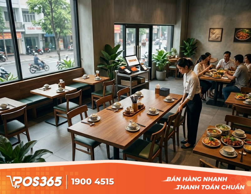 Nguyên tắc bố trí bàn lớn (6 - 10 người) tối ưu diện tích mặt bằng