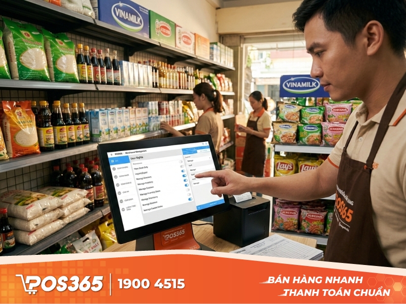 Khi dùng phần mềm, phân quyền kho tạp hóa dễ hơn ở điểm nào?