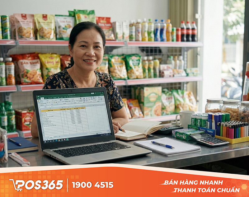 Trường hợp chủ tiệm tạp h&oacute;a c&oacute; thể d&ugrave;ng excel b&aacute;n h&agrave;ng