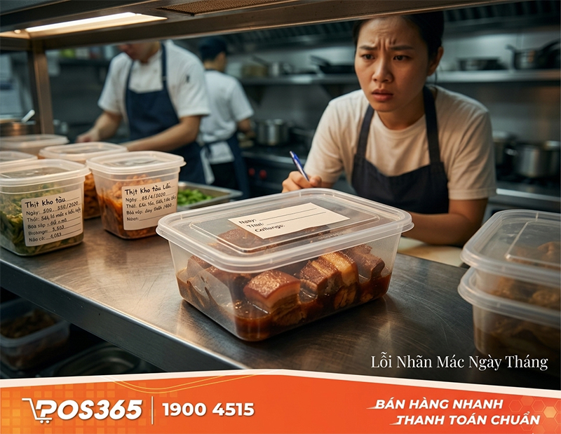 Nh&acirc;n vi&ecirc;n qu&ecirc;n d&aacute;n nh&atilde;n ng&agrave;y th&aacute;ng thực phẩm